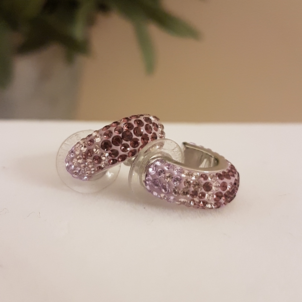 2/$20 Purple Crystal Earrings